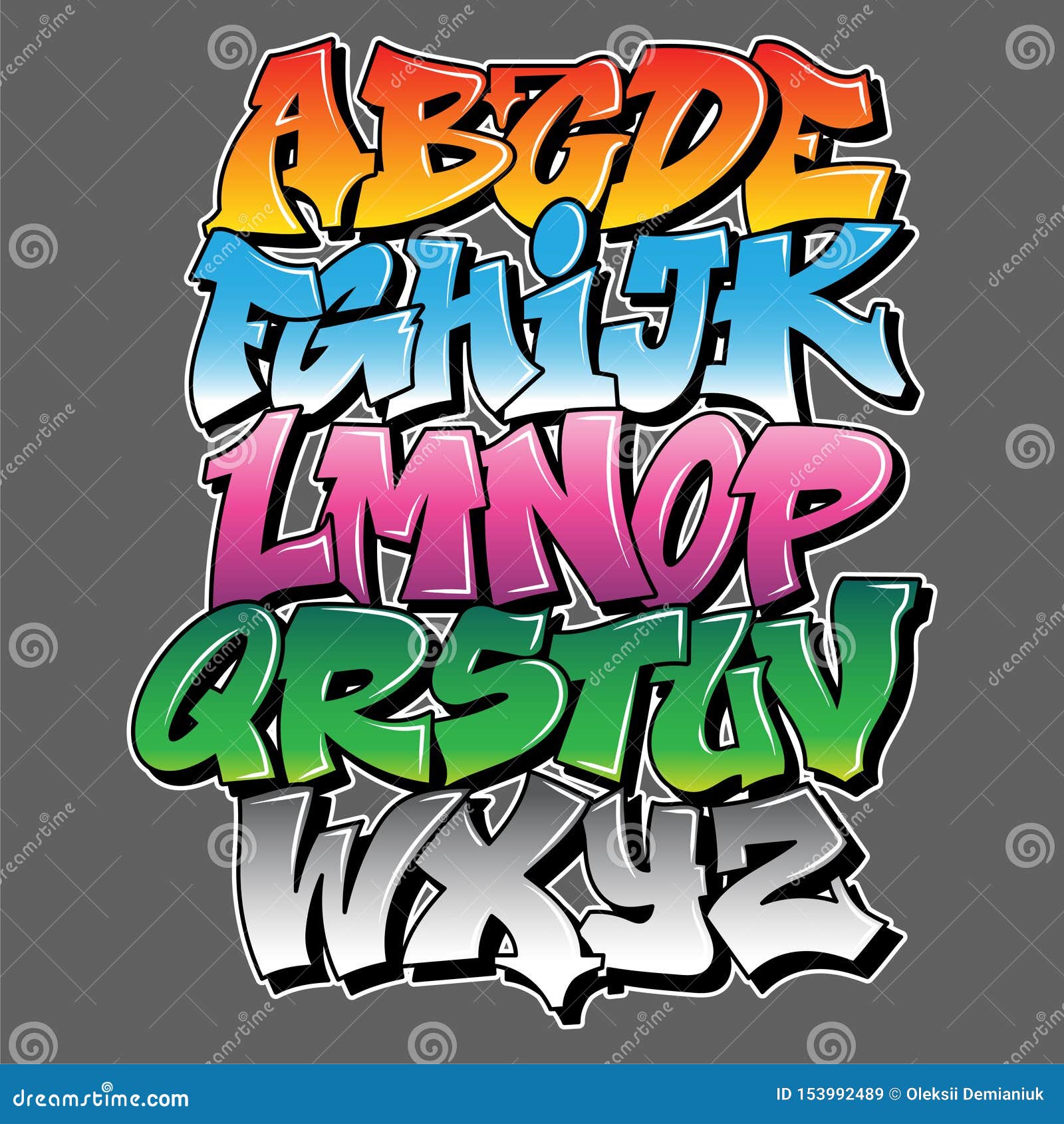 graffiti style lettering text 